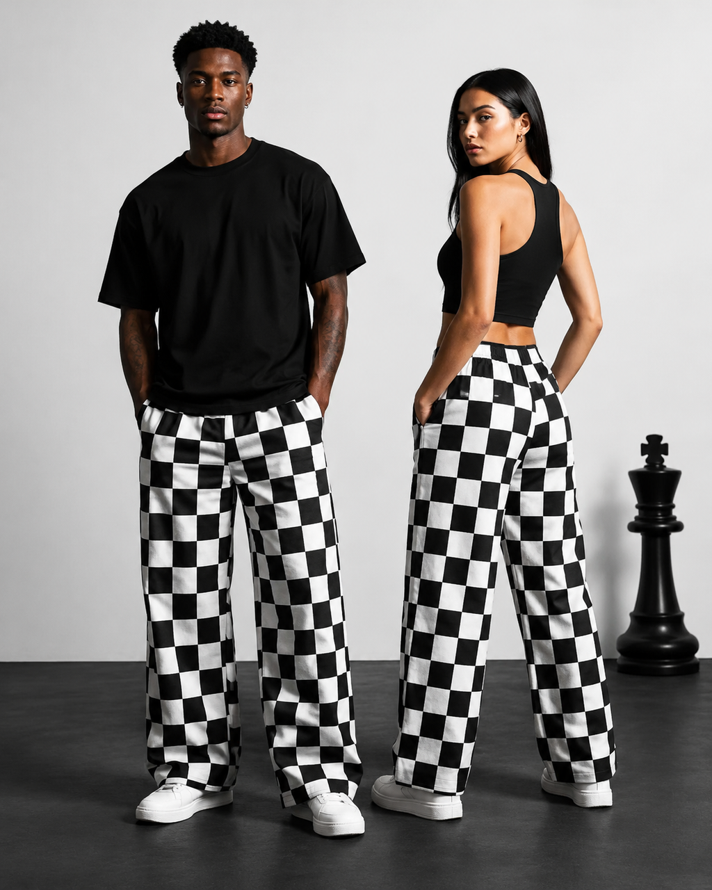 AFFICHE TON STYLE — Pantalon à carreaux